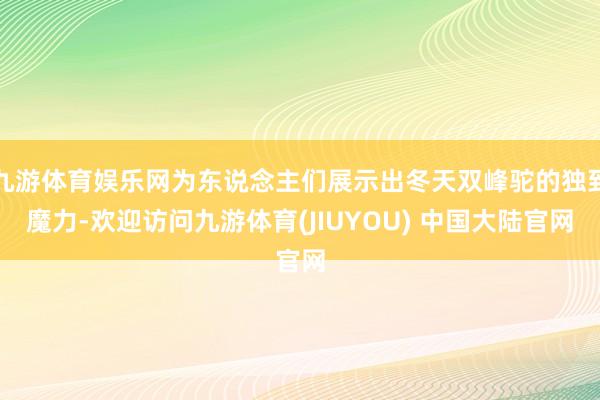 九游体育娱乐网为东说念主们展示出冬天双峰驼的独到魔力-欢迎访问九游体育(JIUYOU) 中国大陆官网